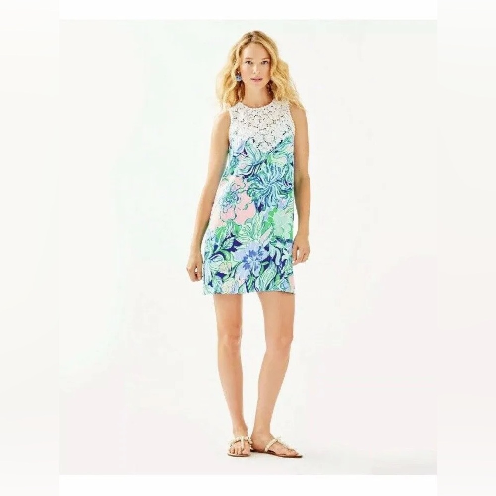 Lilly Pulitzer Nala Soft Shift Dress Party Thyme Size 2 Garden Party Wedding